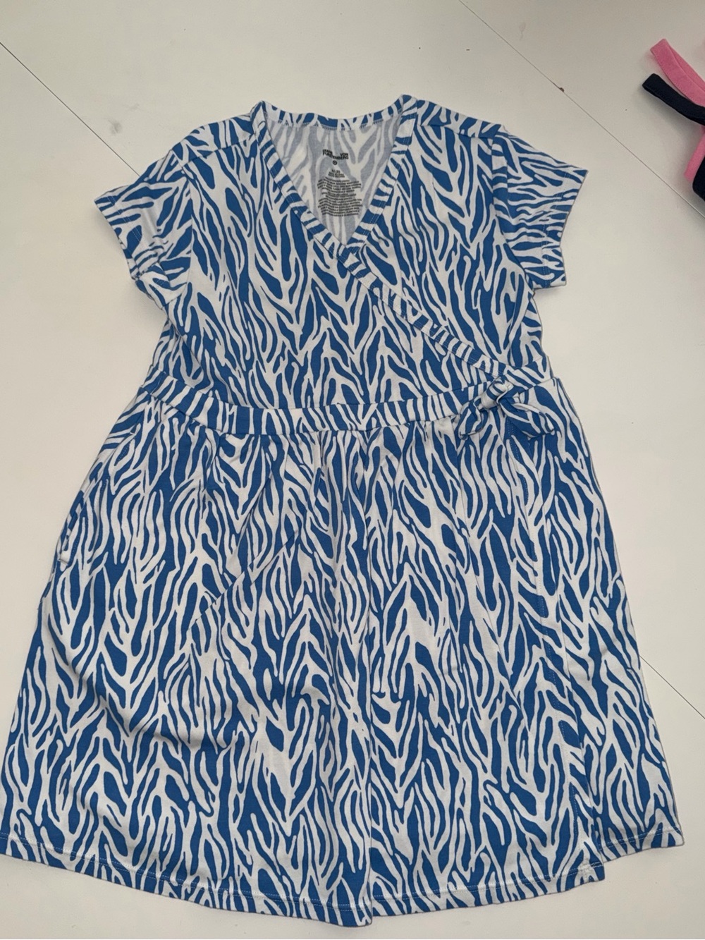Diane Von Furstenburg for Target - girls  Blue and White Zebra Print Wrap Dress